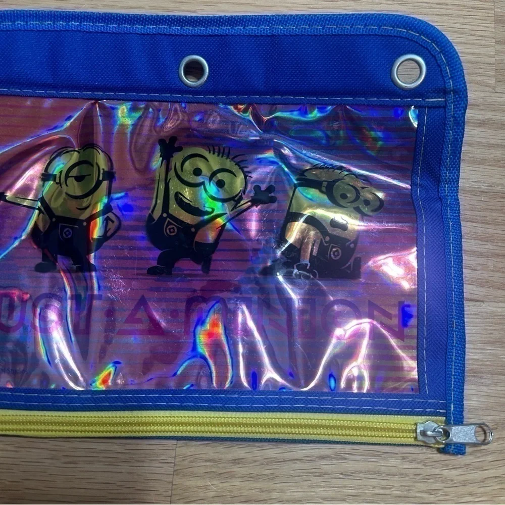 Despicable Me Pencil Pouch Kids Stationary School Blue Yellow